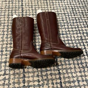 FRYE mid length riding boots. Small heel. Lightly worn.
